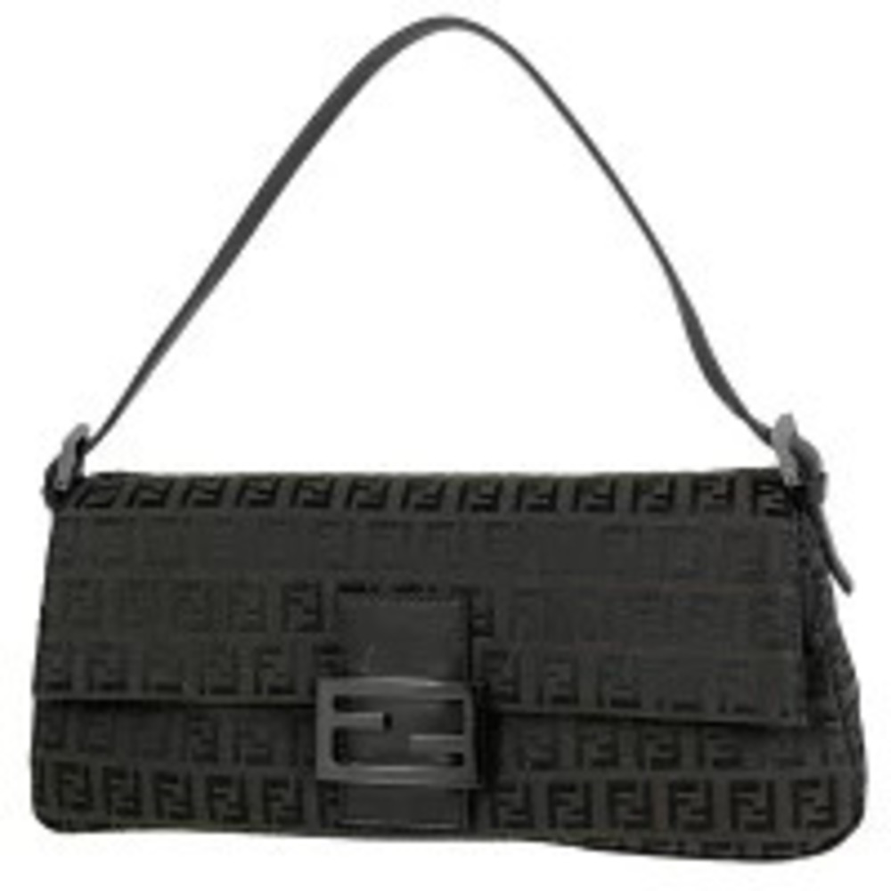 Fendi Mamma Bucket Shoulder Bag Zucchino Canvas Brown